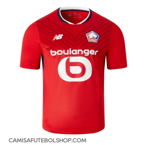 Camisa de time de futebol Lille OSC Replicas 1º Equipamento 2024-25 Manga Curta